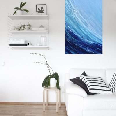 Surf The Wave giclee print in a room setting