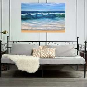 "Ocean Beach" giclee print in a Room Setting. Available in 3 sizes from £49 - £100