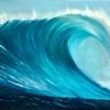 Turquoise Wave VI detail of original oil on canvas painting 120 x 60cm or 47 x 23.5 ins for sale at £425