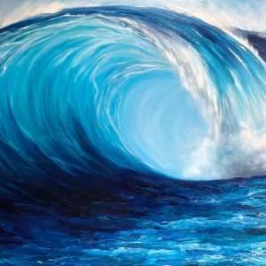 Turquoise Wave Breaking giclee fine art print