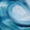 Turquoise Ocean Wave II painting close up