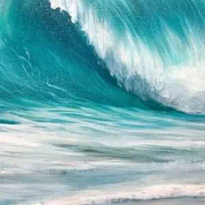 Turquoise Waves Limited Edition Giclée Archival Print. Signed and numbered.