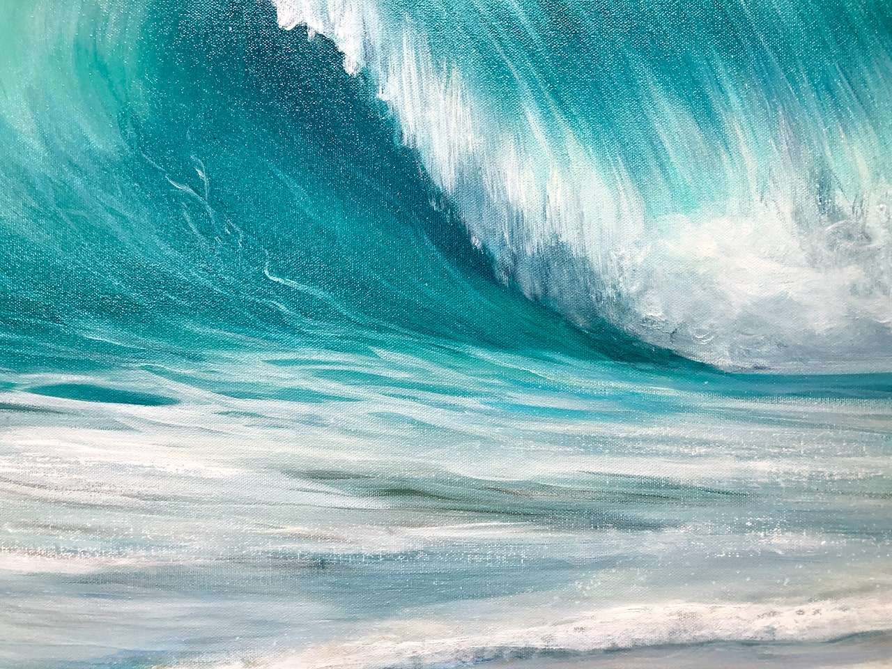 Turquoise Waves Giclée Print Catherine Kennedy