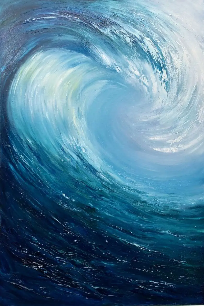 Turquoise Ocean Wave III original oil on canvas wave painting for sale directly from the artist