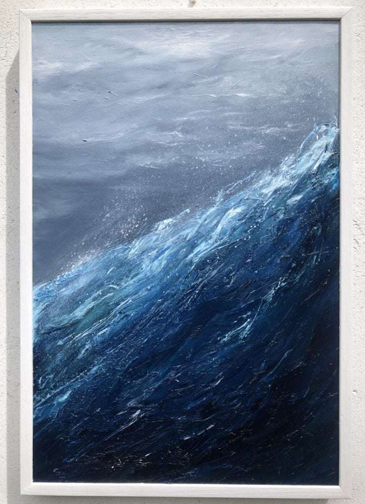 Stormy Seas oil on canvas painting