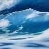 Turquoise Waves Breaking close up