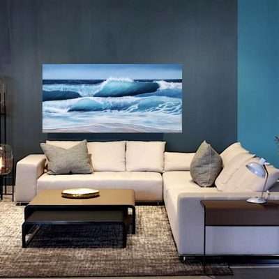 Turquoise Beach II limited edition giclee print in a room setting