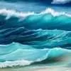 Ocean Waves II detail of seascape giclee print