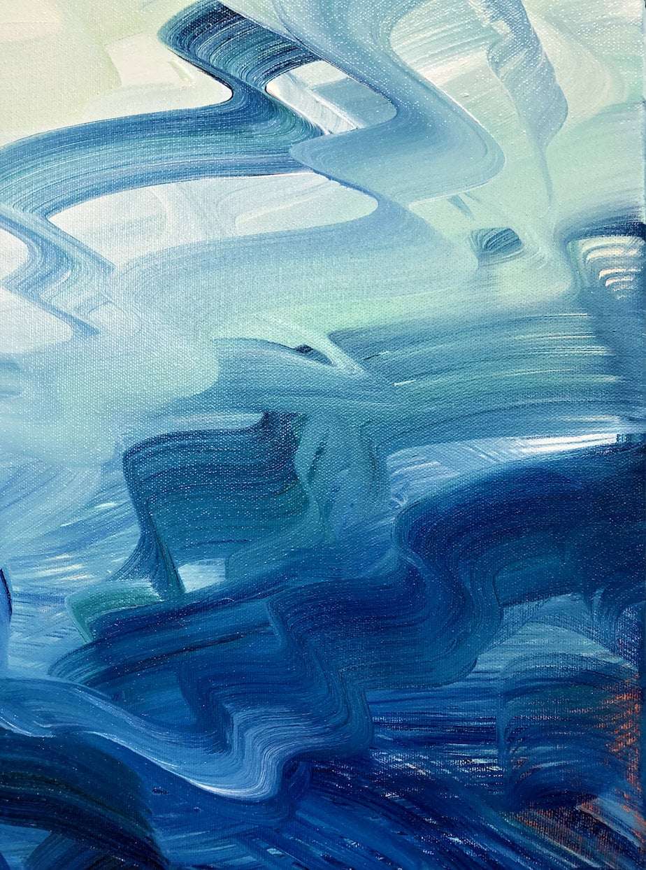 Abstract Blue and Teal detail