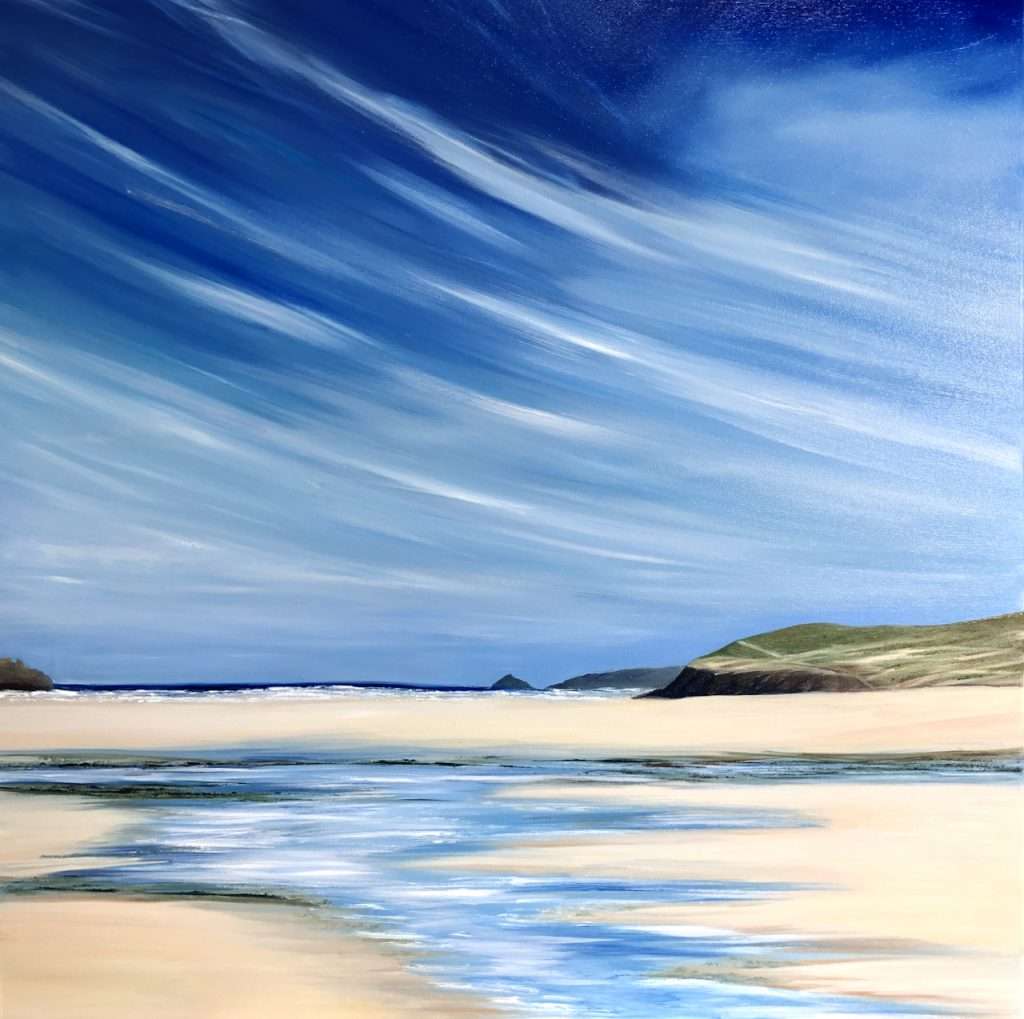 Perranporth Beach IV limited edition giclee print for sale online