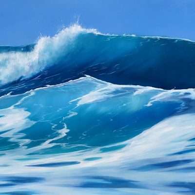 Turquoise Waves Breaking giclee print