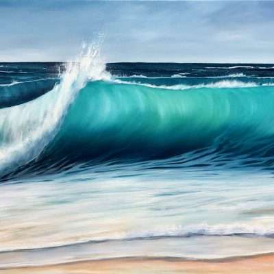 Stormy Turquoise Wave giclee print