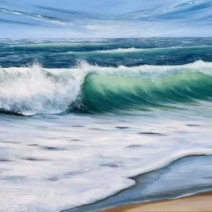 Emerald Beach Wave III painting on canvas