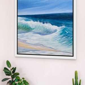 Ocean Beach painting in a room setting