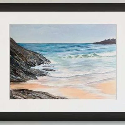 Maenporth Beach Cornwall A3 Giclee Print