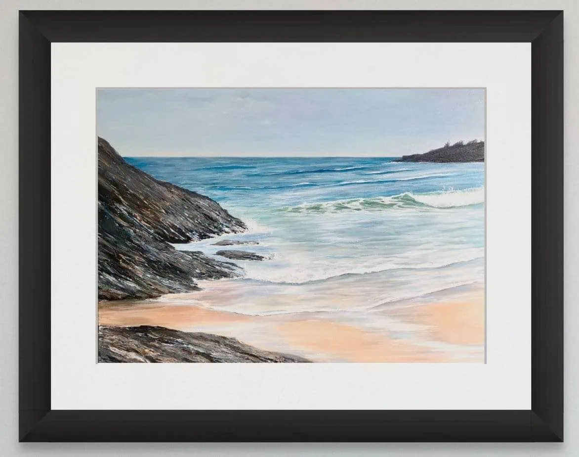 Maenporth Beach Cornwall A3 Giclee Print