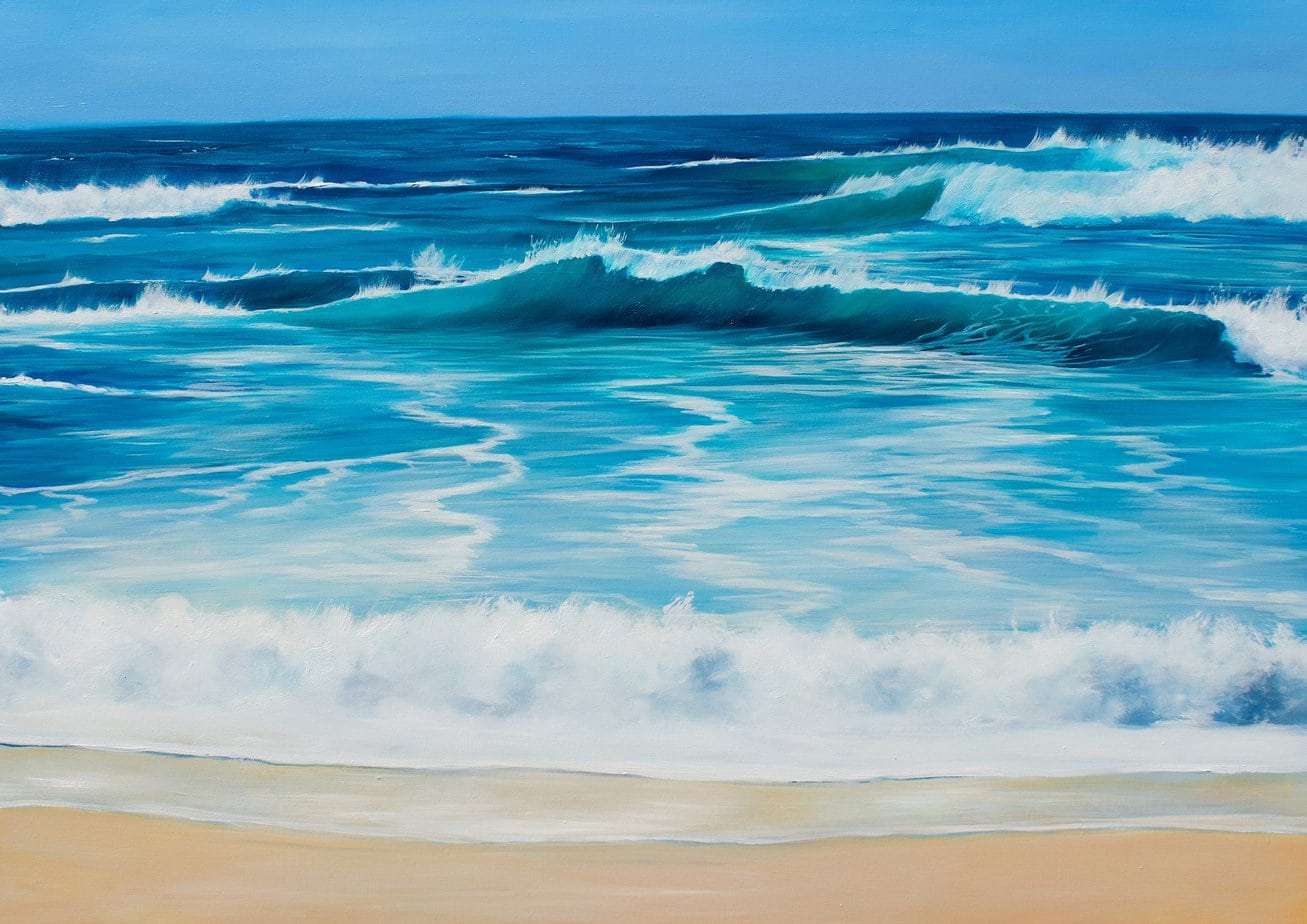 Turquoise Beach Wave A3 print