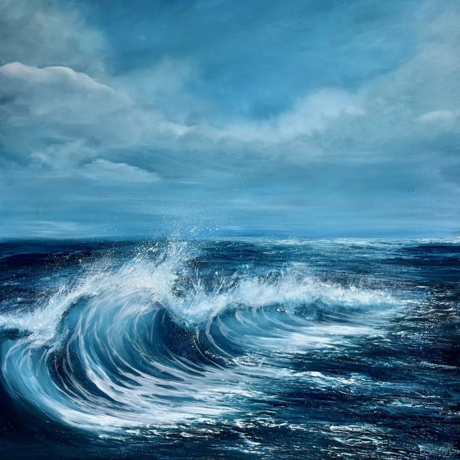 Breaking Waves an original oil on canvas painting for sale online